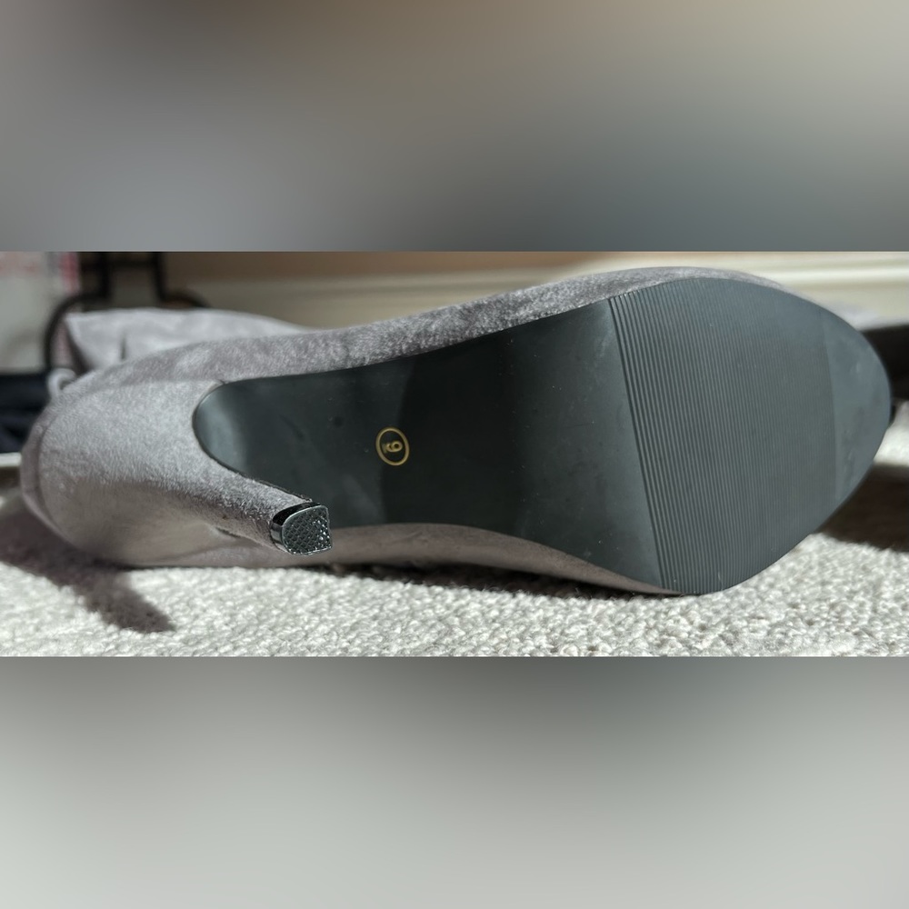 Grey Fate Over the Knee Boots 9